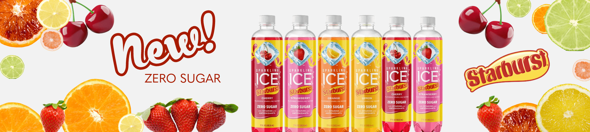 Sparkling Ice Sunburst bottle lineup